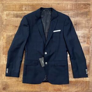 NWT Boss Hugo Boss Hutson Slim Fit Plaid Sport Coat Lanificio Tesse Biella
